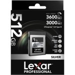 Lexar 512GB Professional Silver CFexpress 4.0 Type B 3600MB/s Memory Card