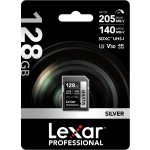 Lexar 128GB Professional Silver SDXC UHS-I 205MB/s Memory Card-V30