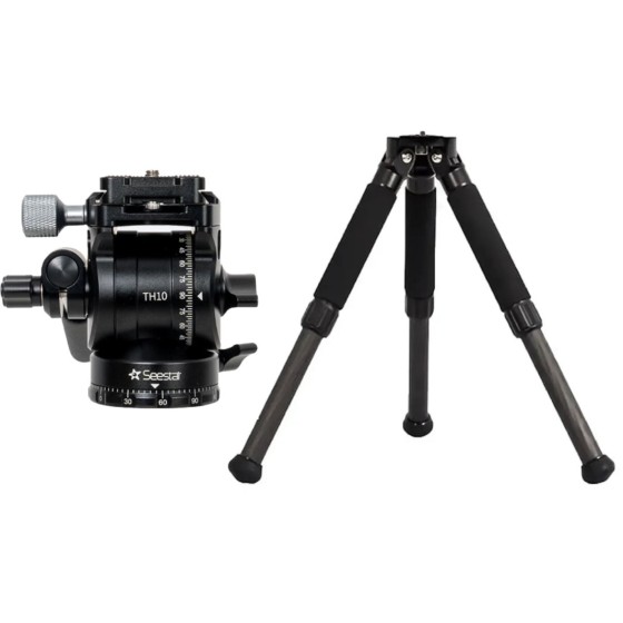 ZWO Seestar TC20 Carbon Fiber Tripod with TH10 Fluid Head Kit