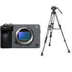 Sony FX5 Full-Frame Cinema Camera with Manfrotto 504X/645 FAST Twin Aluminium Video Tripod Kit