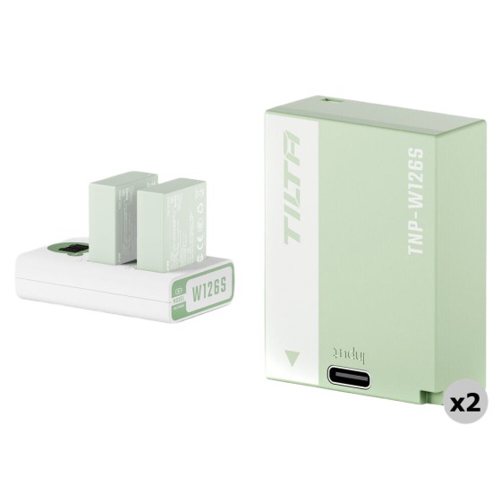 Tilta NP-W126S Kit with 2 Batteries and 2-Bay USB Charger