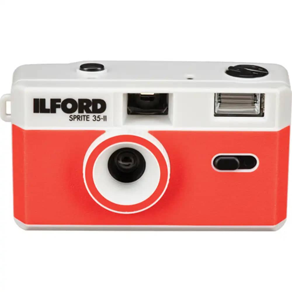 Ilford Sprite35-II Reusable Camera - Silver & Red