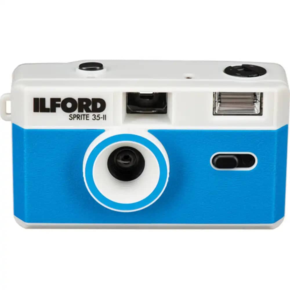 Ilford Sprite35-II Reusable Camera - Silver & Blue