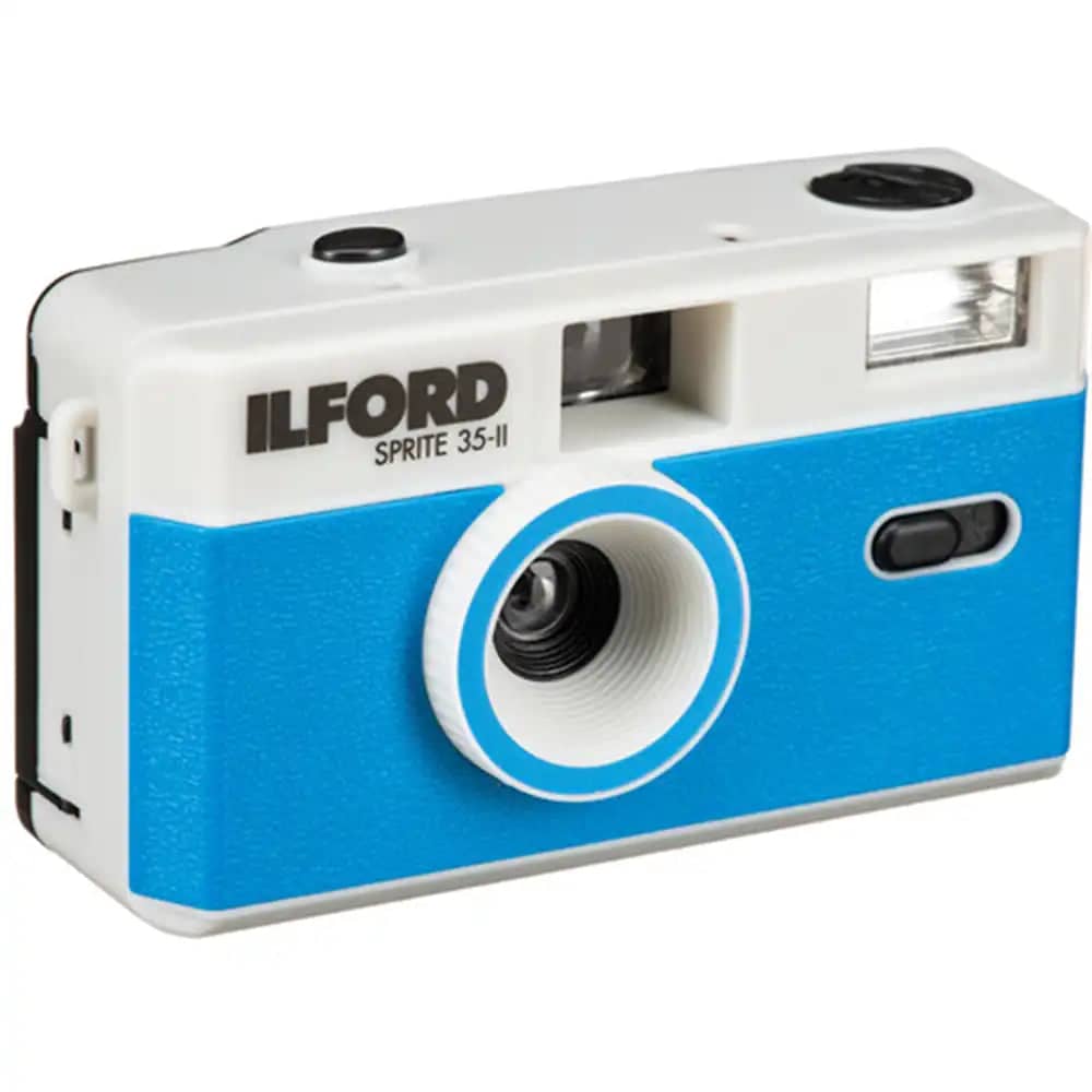 Ilford Sprite35-II Reusable Camera - Silver & Blue