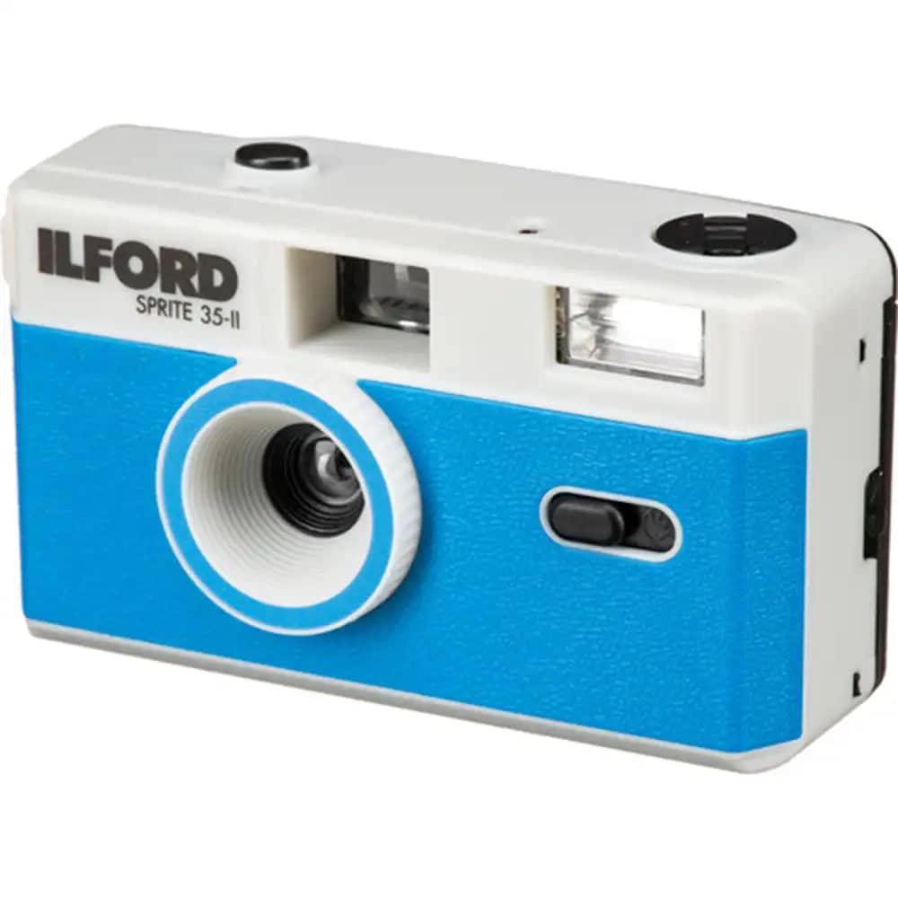 Ilford Sprite35-II Reusable Camera - Silver & Blue